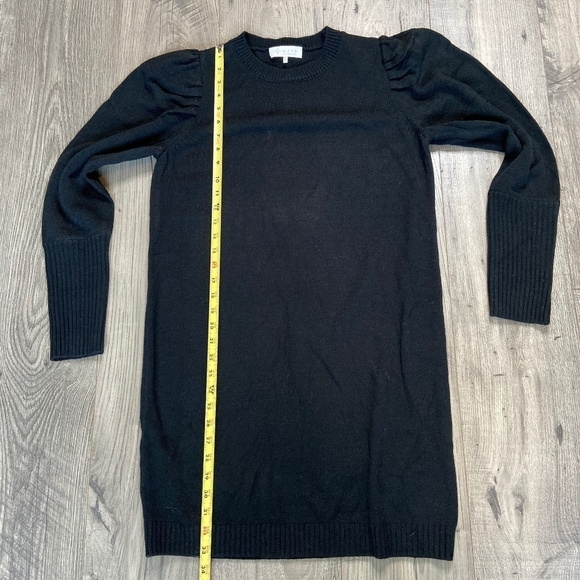Wayf NWOT Lola Puff Sleeve Black Sweater Dress Size Medium - Picture 4 of 10